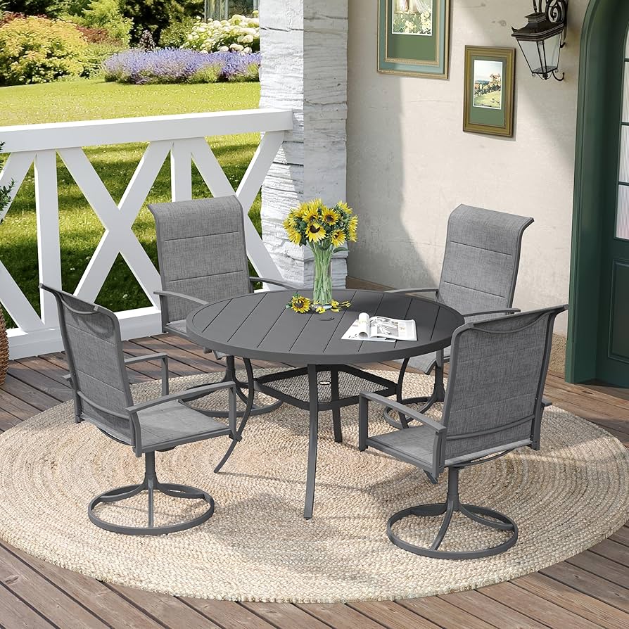 Amazon.com: DIFY 5 PCS Patio Dining Set, Outdoor Dining